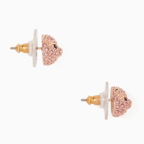 $68 Kate Spade Imagination Pave Pink Pig Stud Earrings - Picture 2 of 5